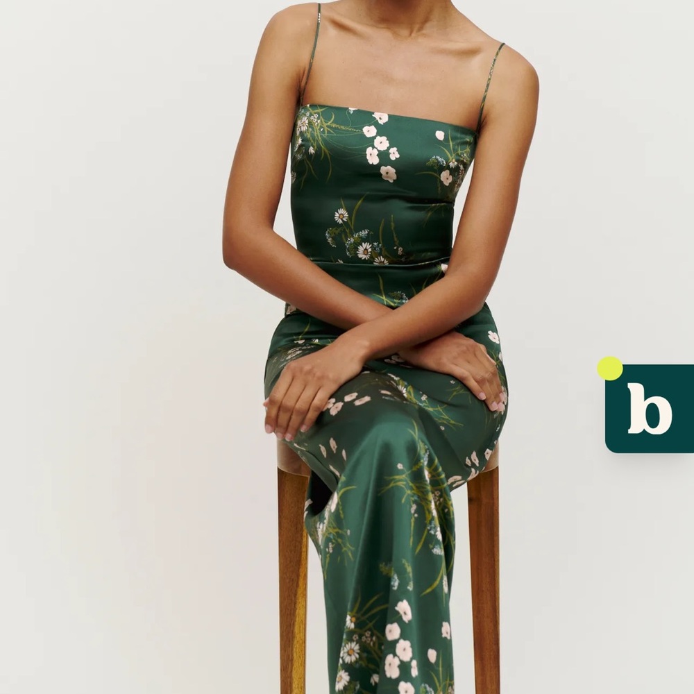 Frankie Silk Dress in color Buena.